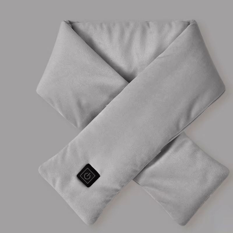 USB Heated Scarf with 3-Gear Temperature Control Fleece Wrap Electric Neck Warmer
