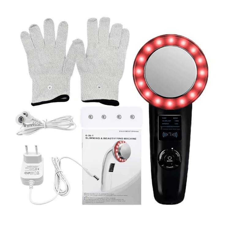 6 in 1 EMS Ultrasound Body Massager with Infrared Therapy and Face Lifting Function