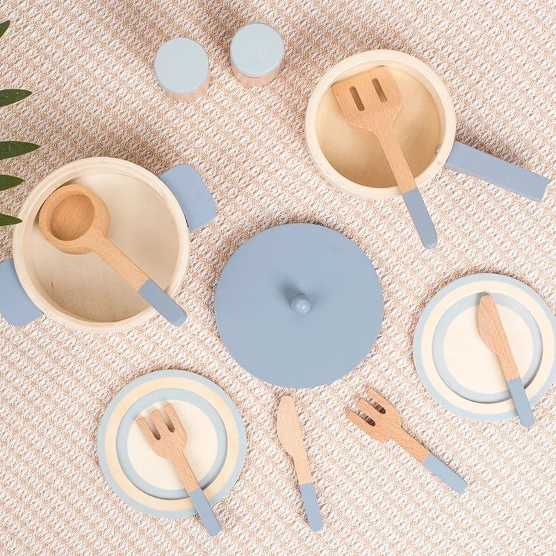 Wooden Simulation Kitchen Role Play Toy Set