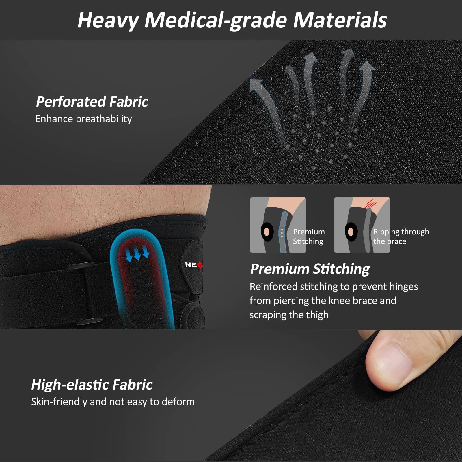 Three Section Hinged Knee Brace