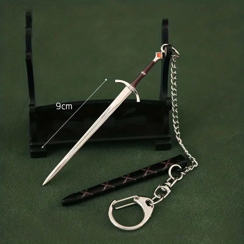 Metal Sword Key Ring Pendant for Bags and Keys