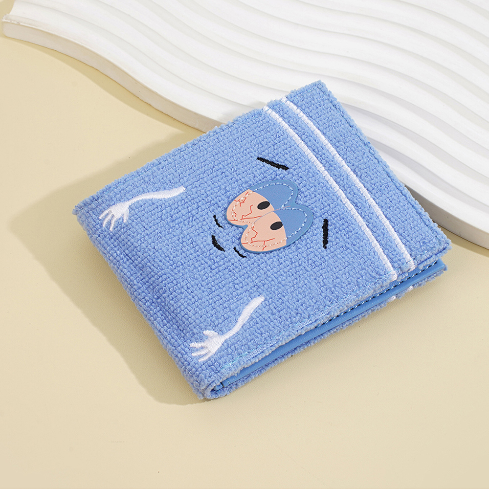 Cute Plush Cartoon Wallet for Women Soft Fuzzy PU Leather Coin Purse with Zip Closure Ideal Casual Gift for Girls