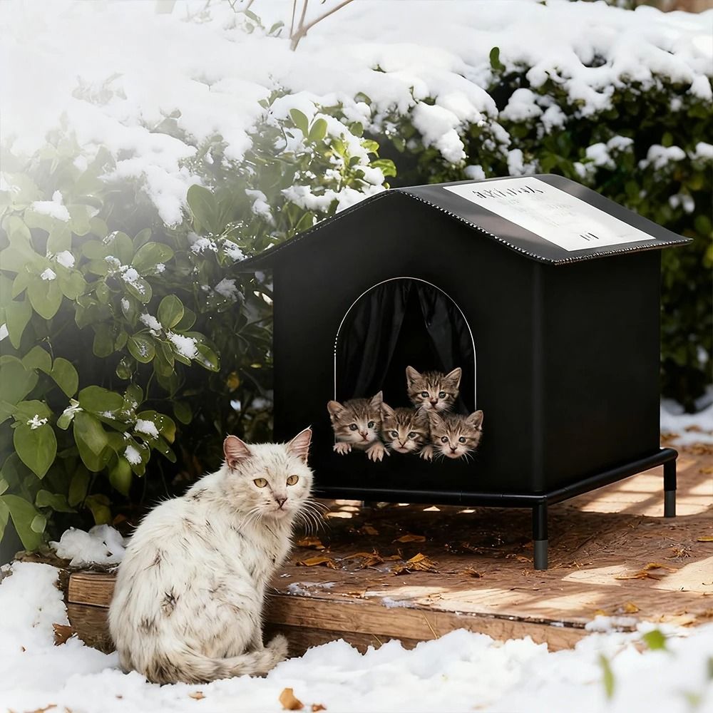 All-Weather Insulated Outdoor Cat Shelter