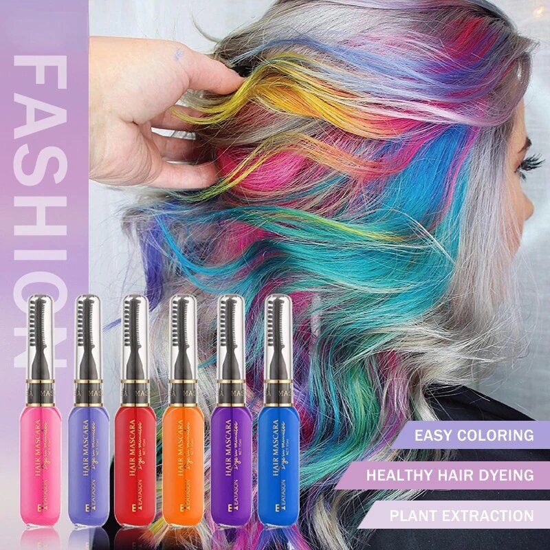 Temporary Hair Color Cream – Washable Dye in 14 Colors | DIY Highlights, Root Cover | Party, Cosplay, Festival Ready