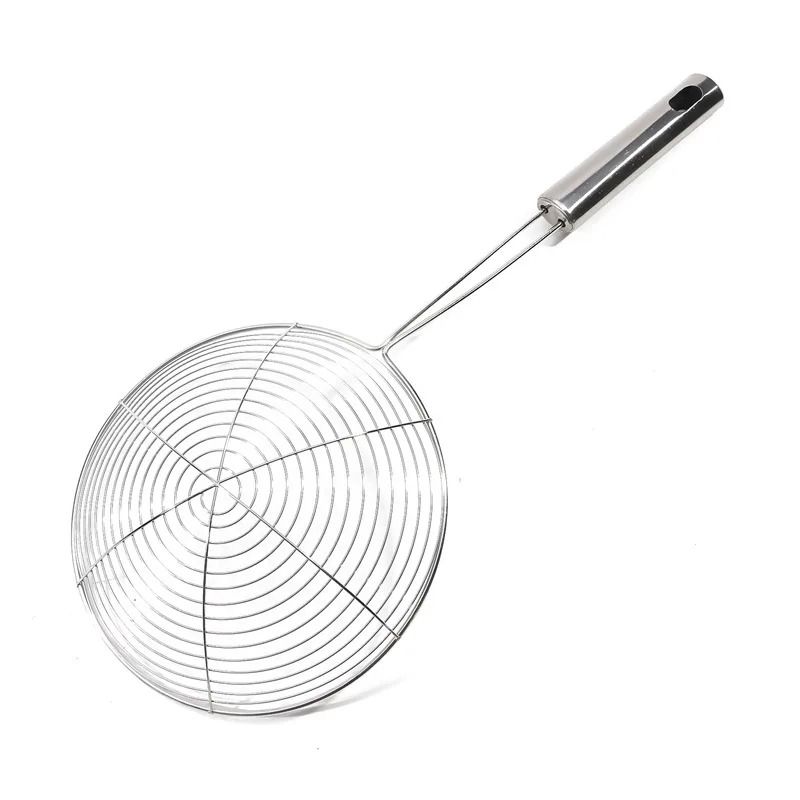 Stainless Steel Wire Mesh Skimmer Spoon Heat Resistant Frying Strainer Scoop