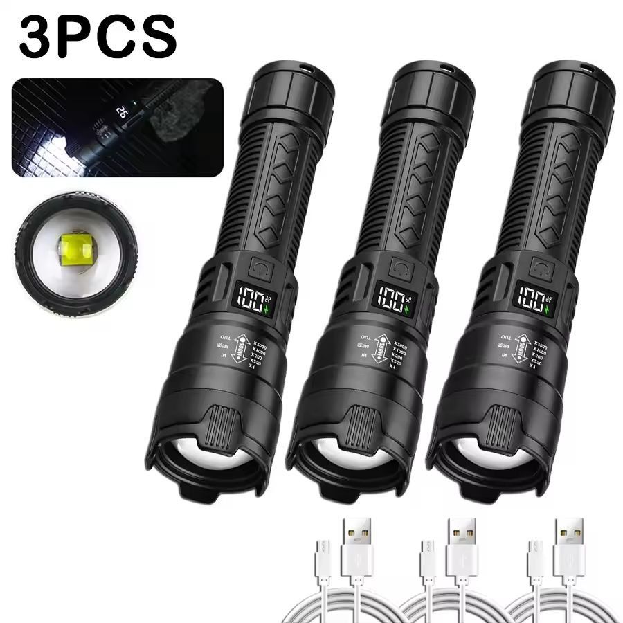 UltraBeam 2000LM USB Rechargeable Tactical Flashlight