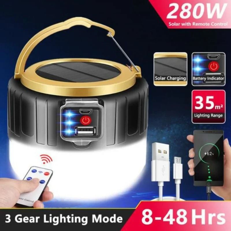 Portable Rechargeable Camping Lantern | Waterproof LED Floodlight & 7200mAh Power Bank for Outdoor Exploration