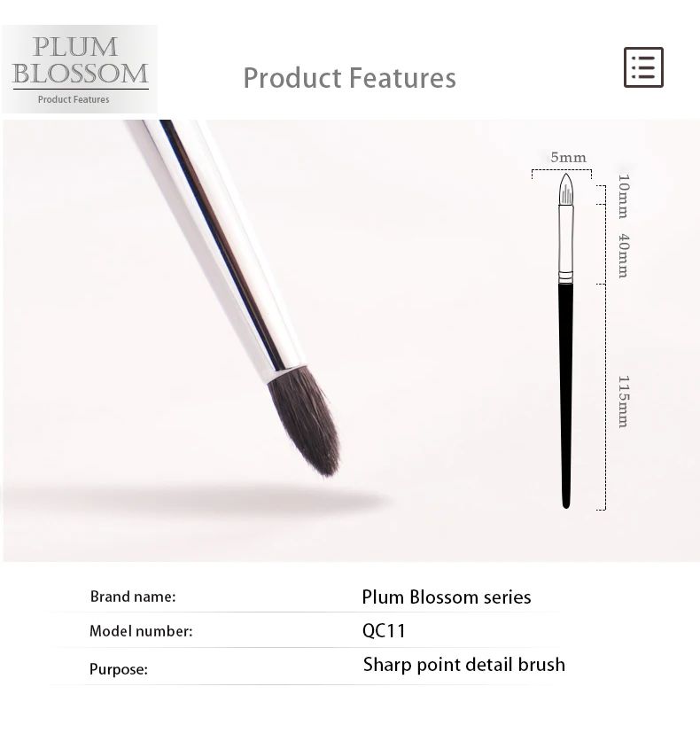 CHICHODO Precision Goat Hair Eyeshadow Crease Brush – Professional Pointed Detail Makeup Brush