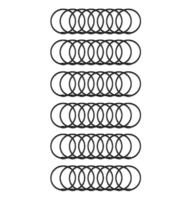 Metal Shower Curtain Rings Rustproof Smooth Glide Hooks 24 Pack