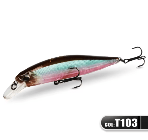 MEREDITH Jerk Minnow 100F Floating Fishing Lure Professional Hard Bait Wobbler 0.8 1.0 m