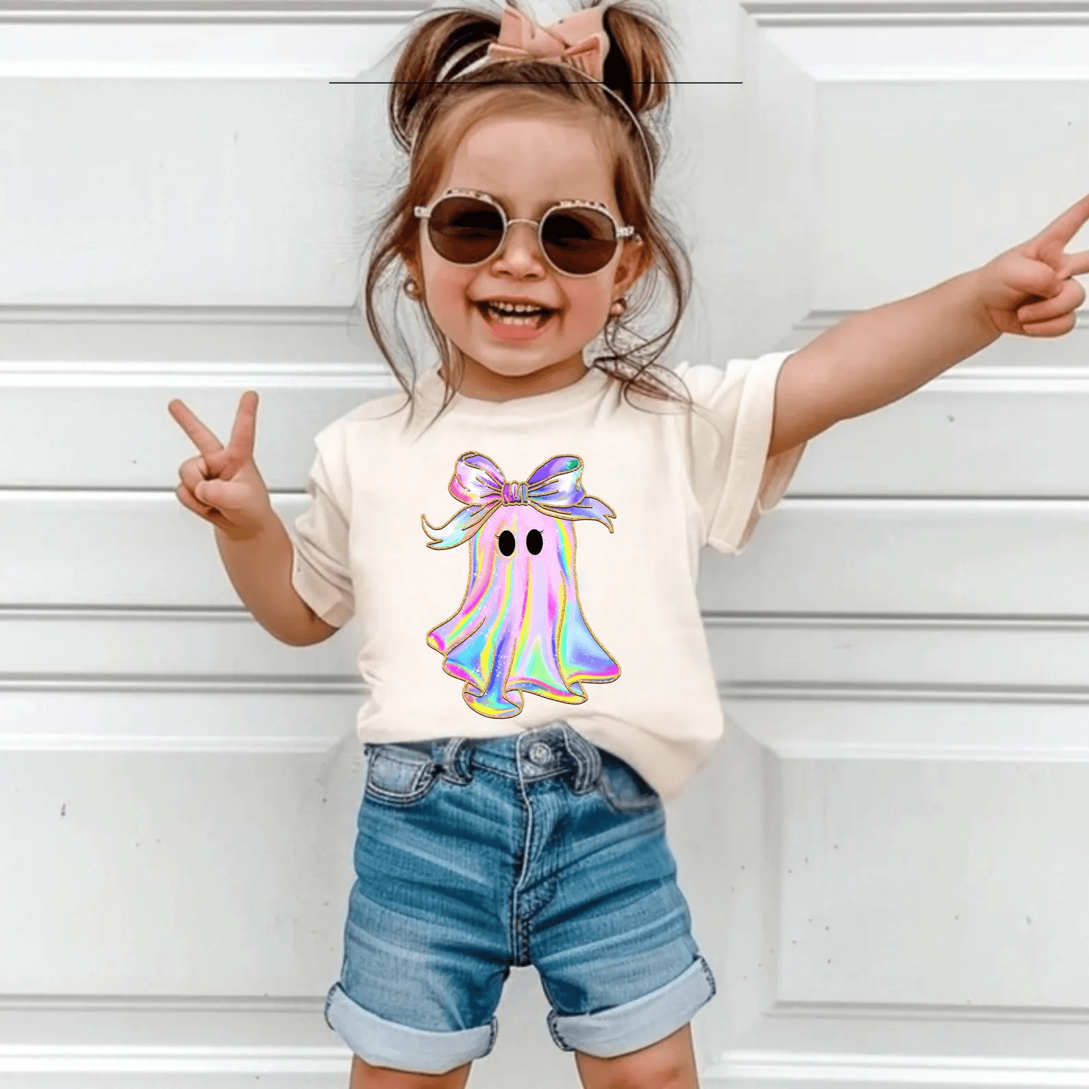 Halloween Girls Ghost Shirt Toddler Tee