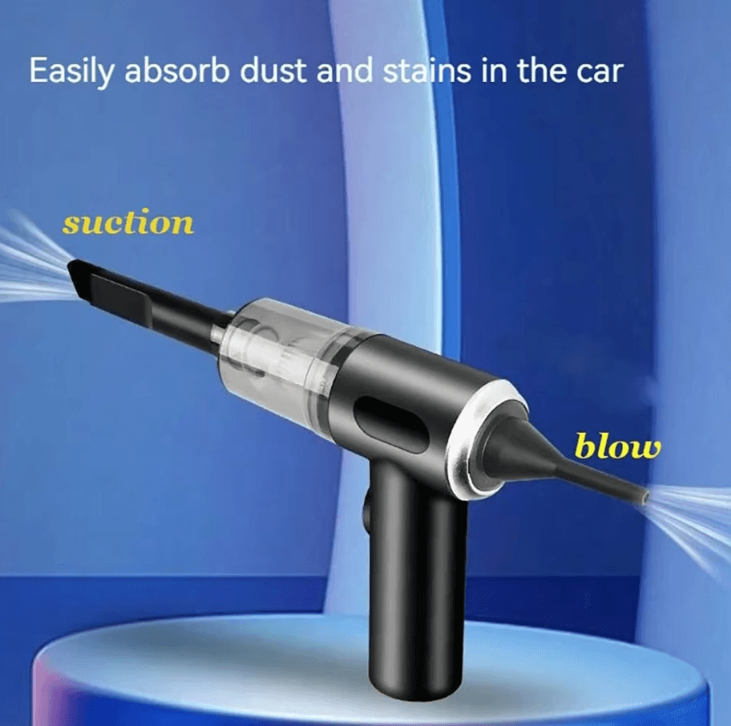 3-in-1 USB Rechargeable Mini Car and Household Vacuum Cleaner with Suction, Blowing, and Vacuuming