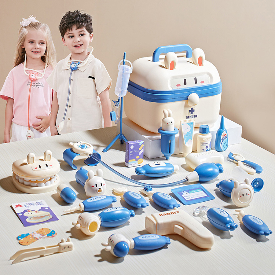 Medical Kit Toys for Kids, Kids Doctor Play Set, Stethoscope, Syringe, Dentist Tools, Educational Gift for Boys and Girl