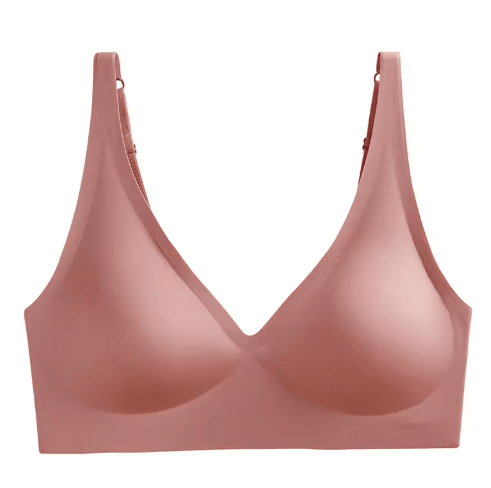 Seamless Wire Free Push Up Bra with Adjustable Straps