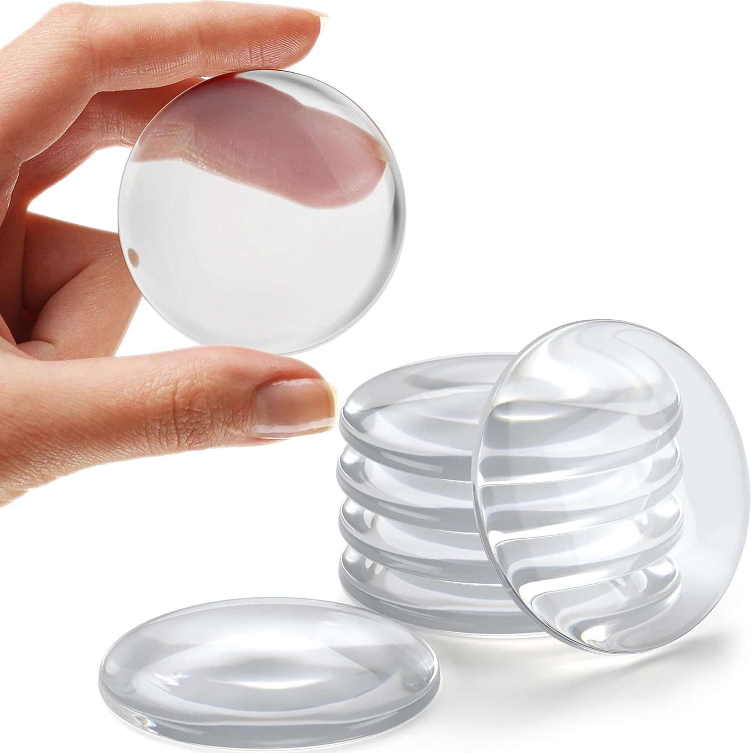 Soft Rubber Transparent Door Knob Shield Wall Protector Mute Stickers Round Bumper Pad