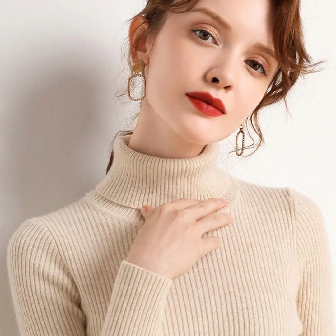 Heliar Womens Turtleneck Knitted Pullover Soft Autumn Winter Sweater