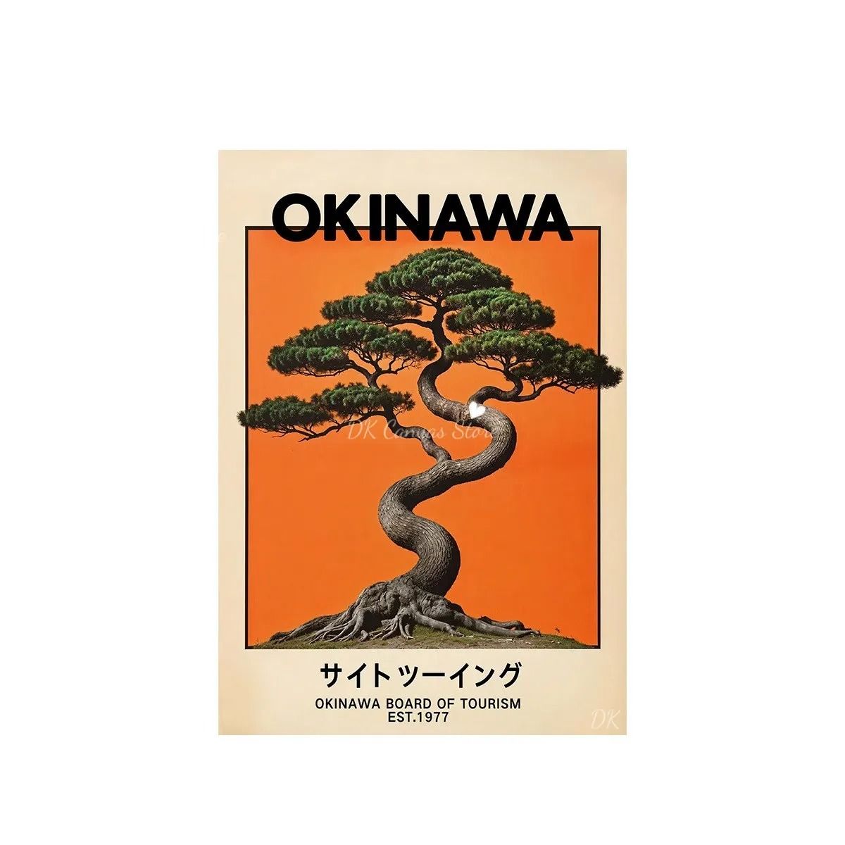 Okinawan Narrative Canvas – High-Definition Japandi Architectural Art