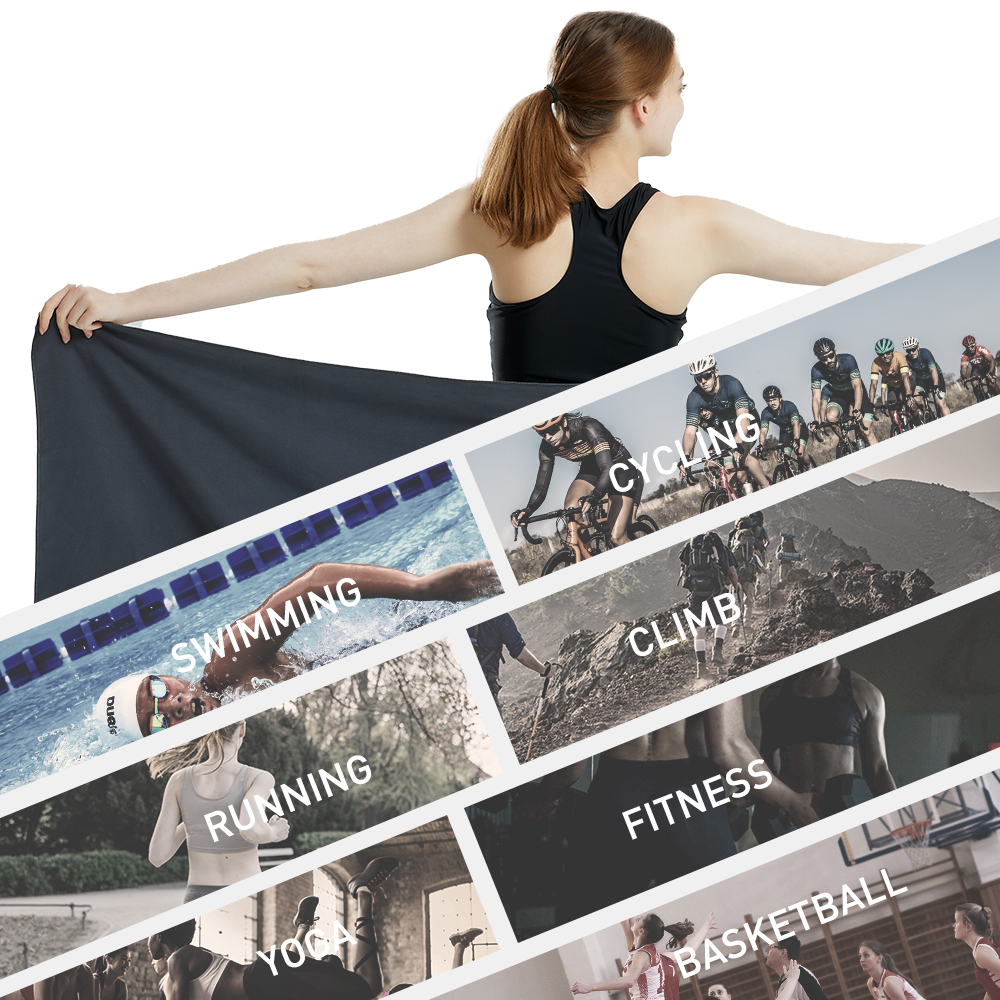 Lightweight Microfiber Towel Quick Dry Sports Travel Beach Towel Sandproof Soft Absorbent Towel for Gym, Swimming