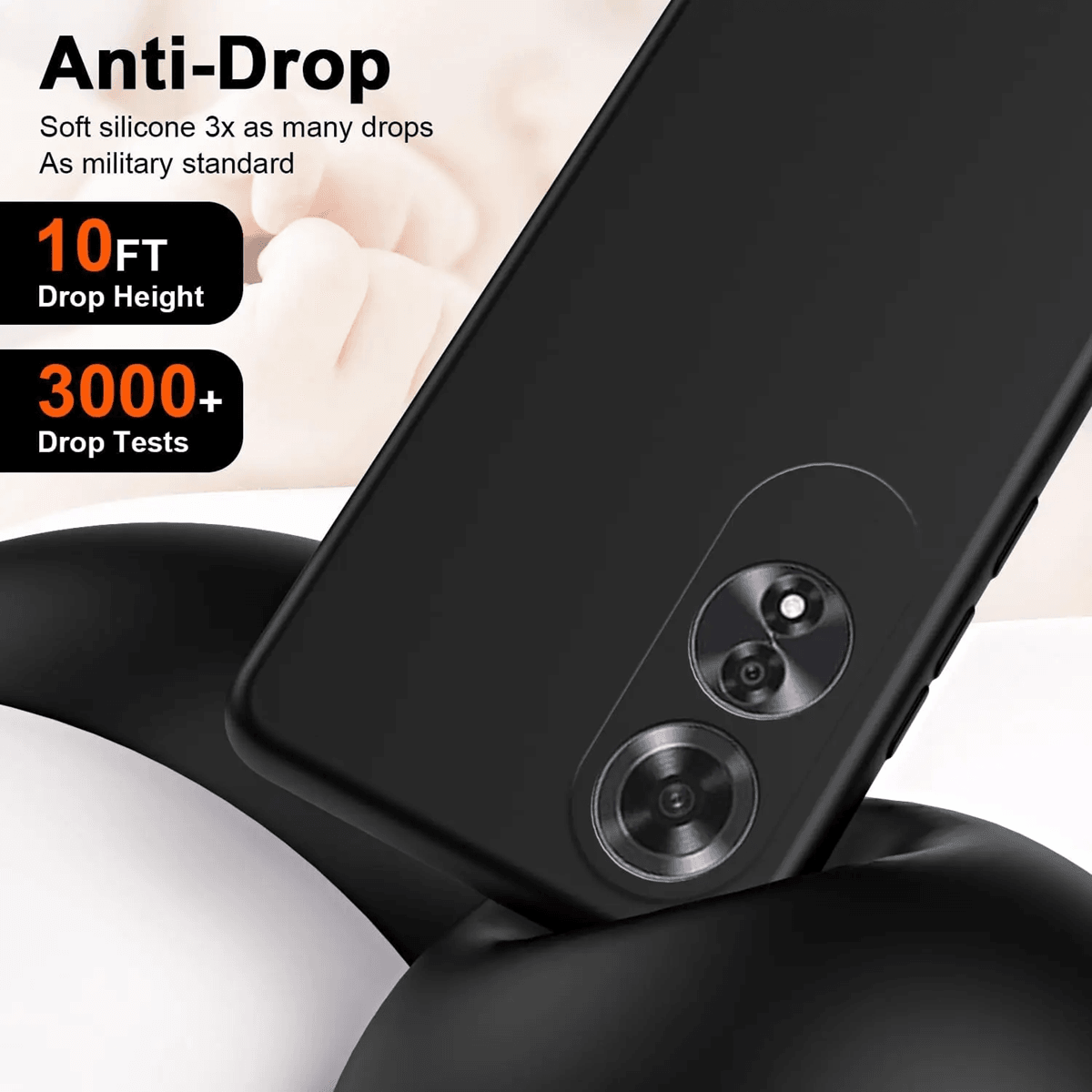Flexible Liquid Silicone TPU Case for OPPO Soft Touch Shockproof Cover
