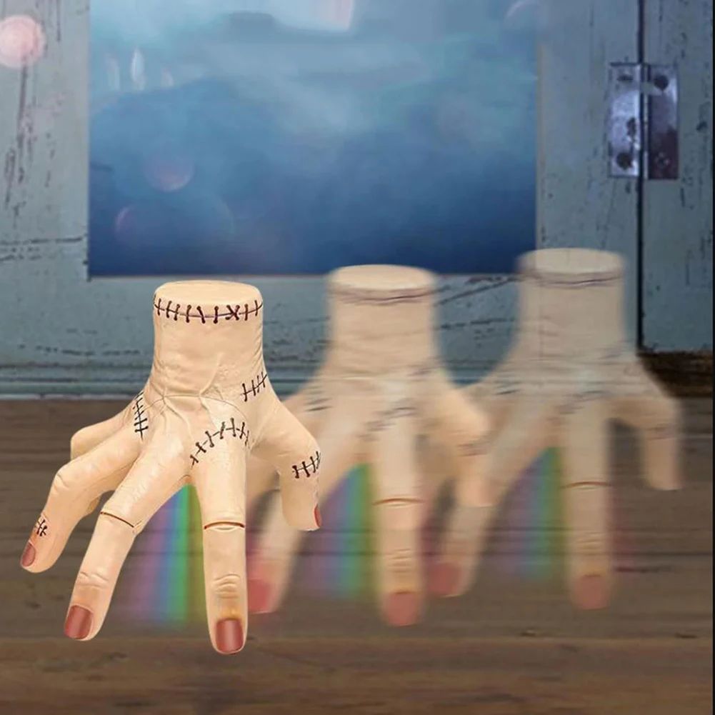Electric Crawling Halloween Hand Prop with Sound & Light – Motion Sensor Scary Thing Hand Decoration