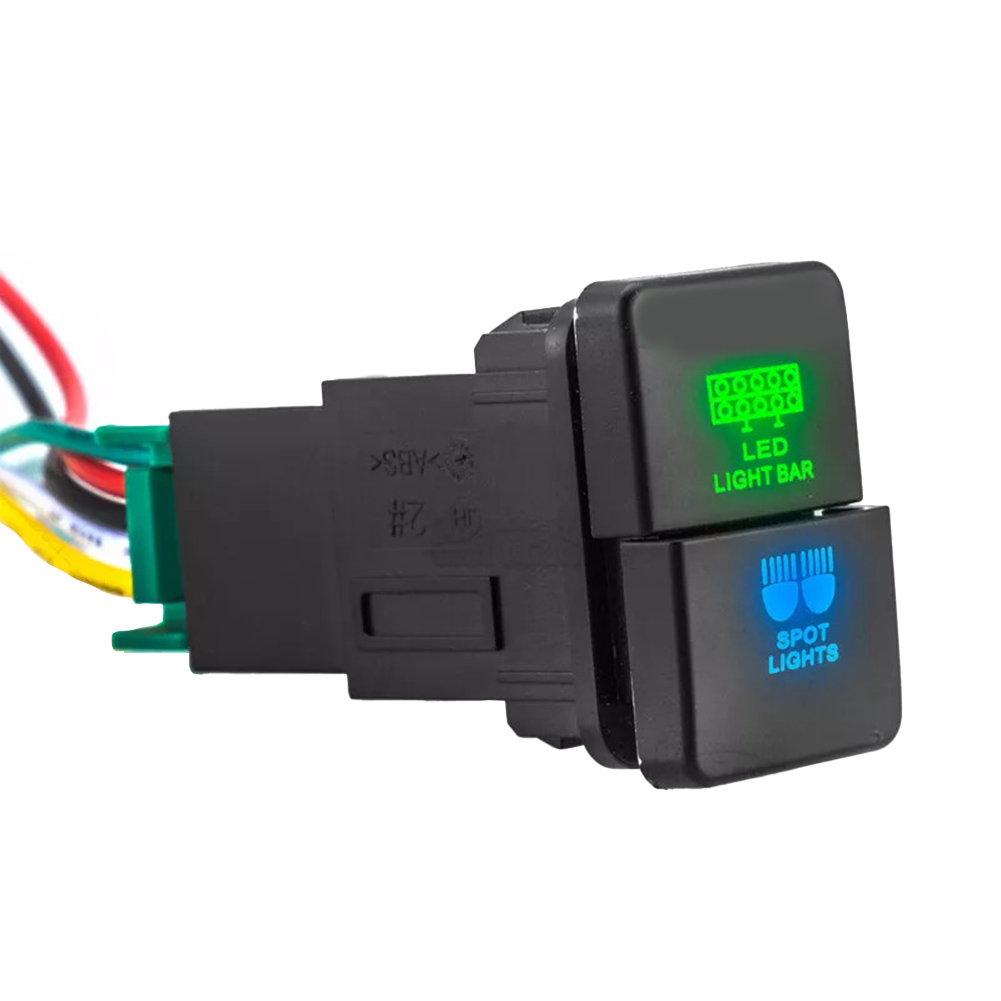 Toyota Tacoma Automotive Fog Light Switch Wiring Harness Dual Push Button LED Light Bar