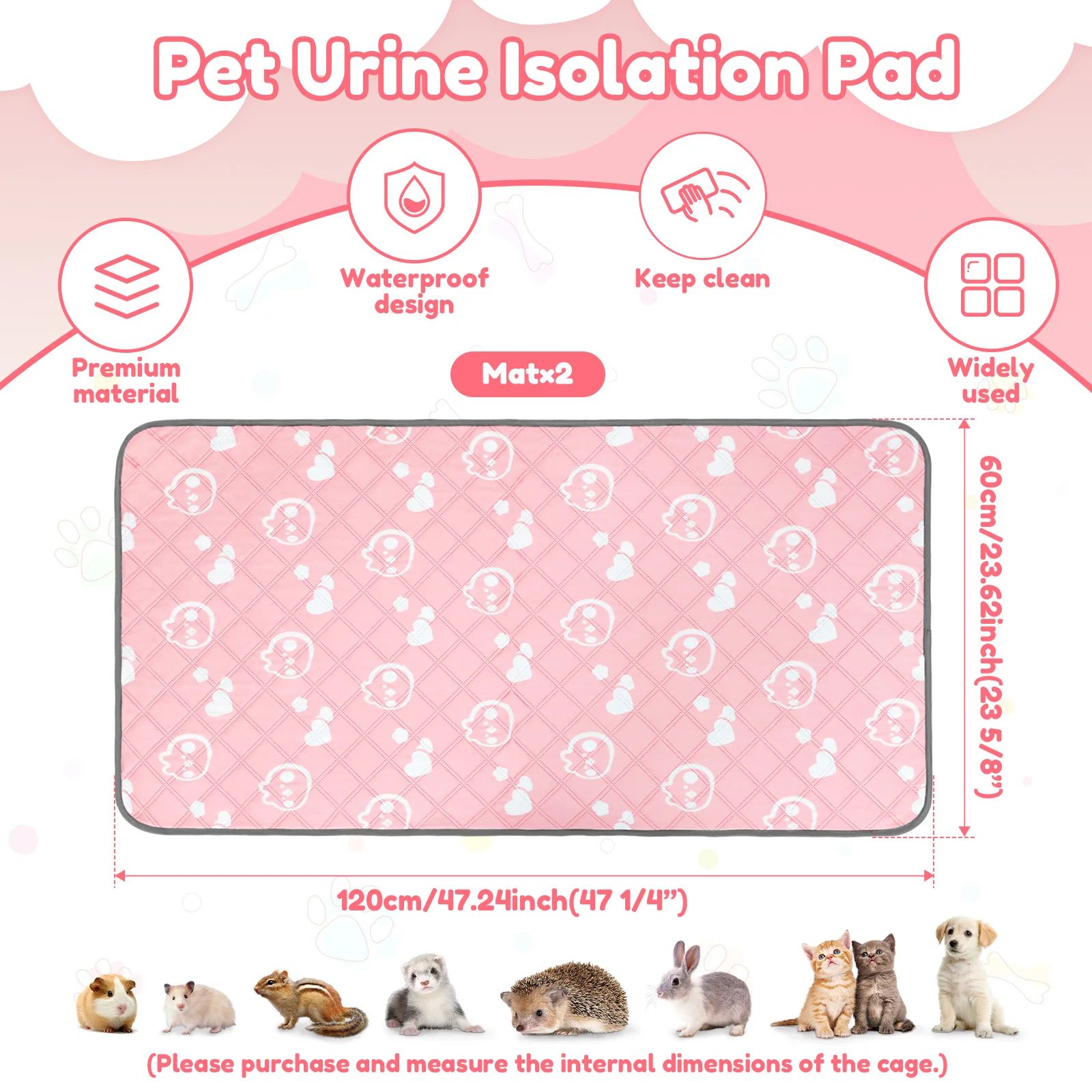 Washable Pet Cage Liner Mat