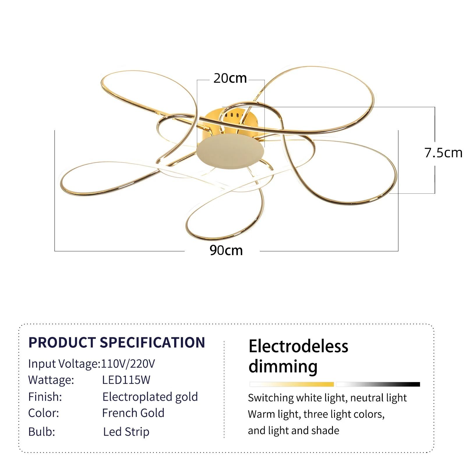 Modern LED Celestial Chandelier | Luxury Chrome & Gold Plated Ceiling Light