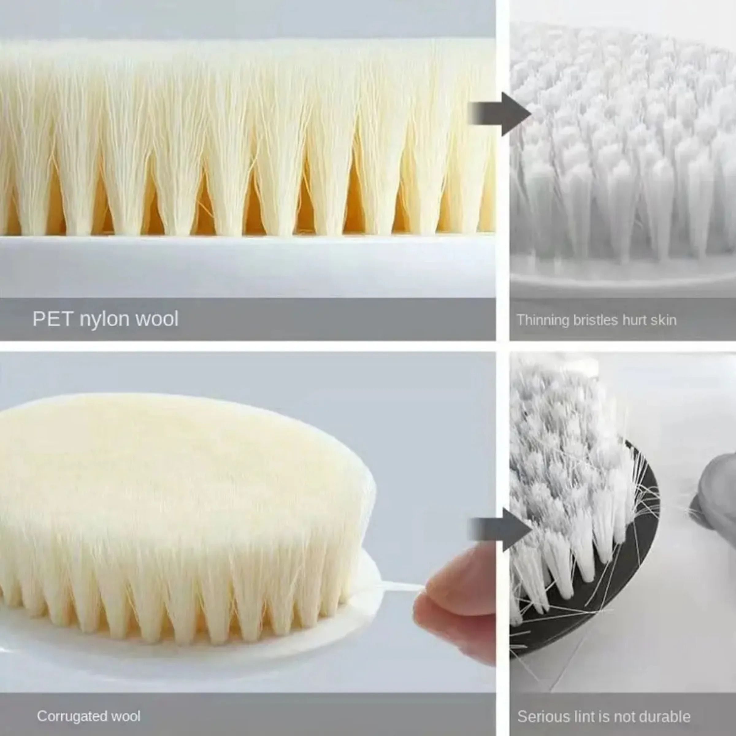 Long Handle Back Bath Brush Soft Bristle Shower Scrubber
