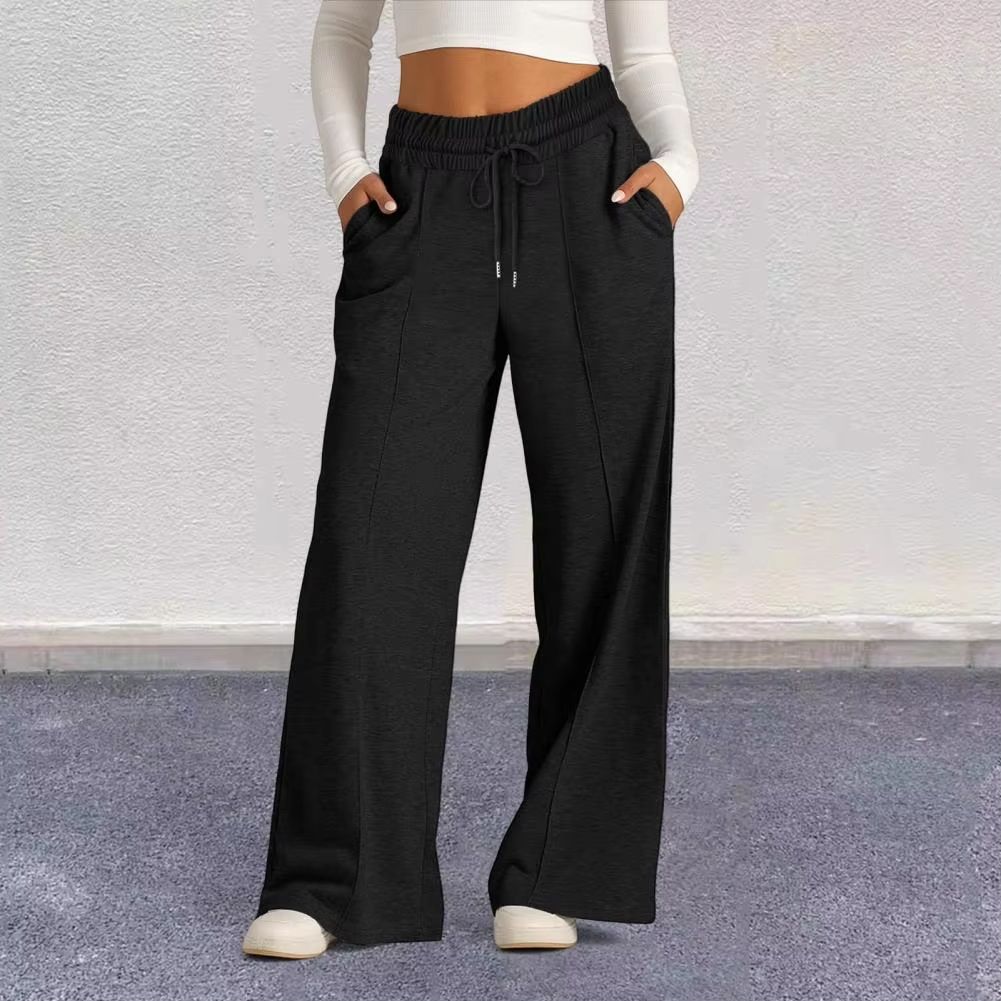 Womens Straight Leg Yoga Sweatpants – Loose Wide Leg Casual Tracksuit Pants for Gym & Outdoor