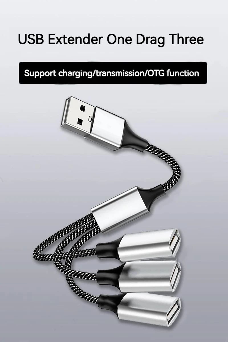 PowerLink 4-Port USB Hub Splitter with OTG Charging Support