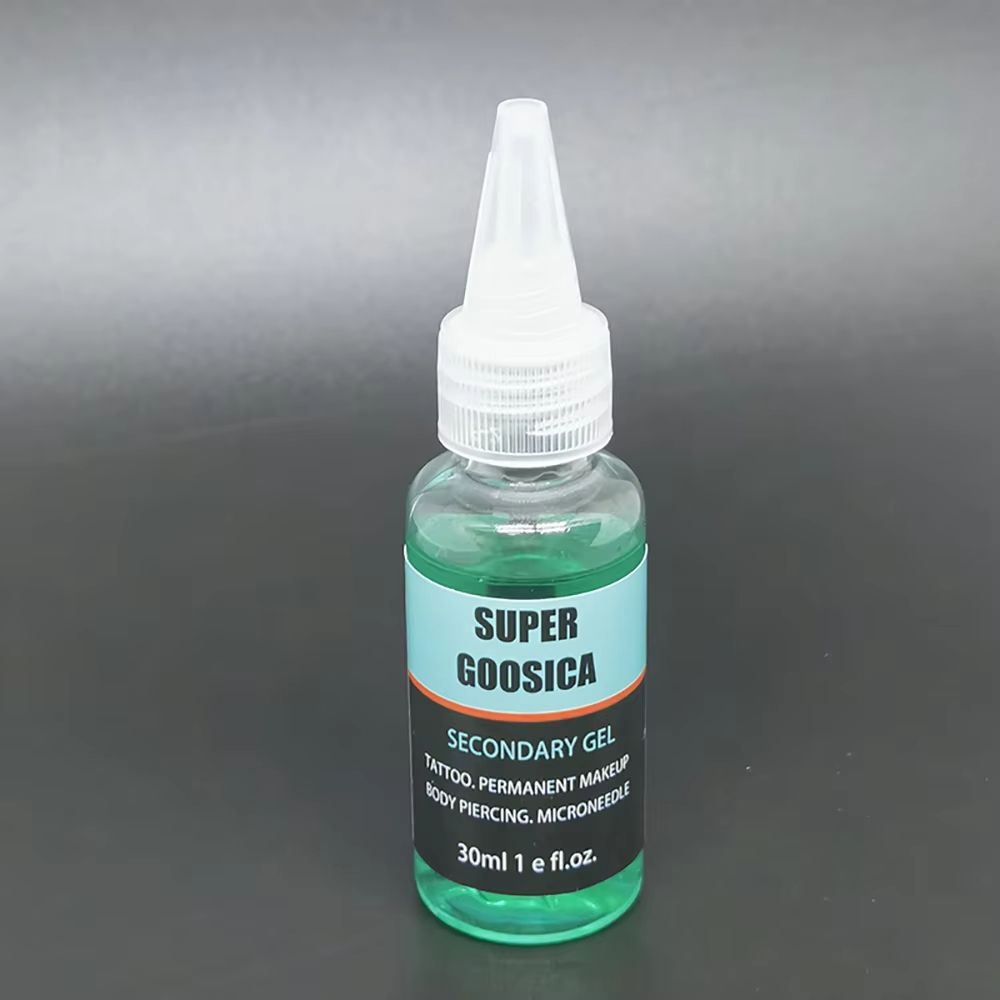 Goosica Tattoo Blue Gel – Professional Secondary Gel for Permanent Makeup, Microblading, and Piercing Aftercare (30ml)