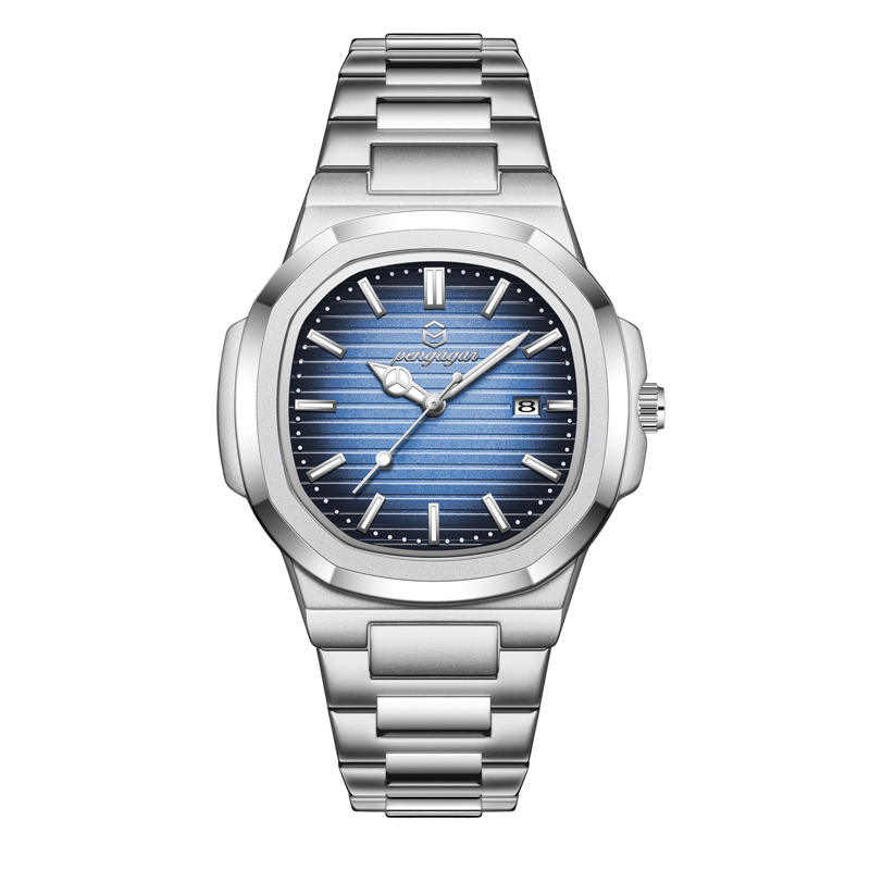 Luxury Military Square Dial Men Waterproof Quartz Watch with Luminous Date & Week