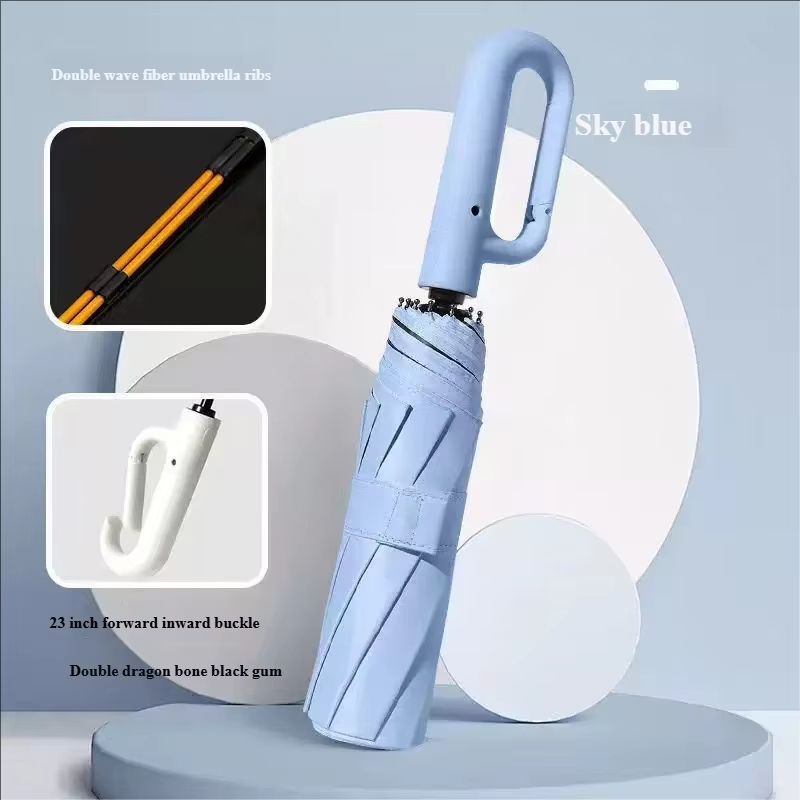 20 Rib Automatic Windproof Umbrella Extra Large Folding Sun and Rain Protection