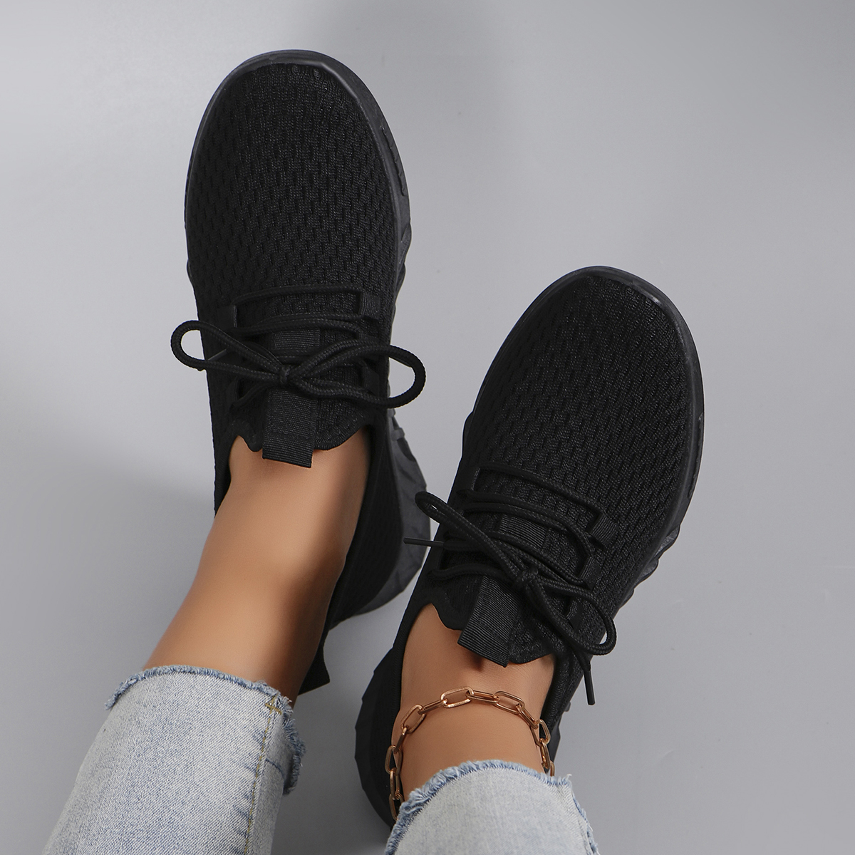 Breathable Mesh Flat Shoes for Women, Casual Sneakers, Summer Shoes, Women's Shoes