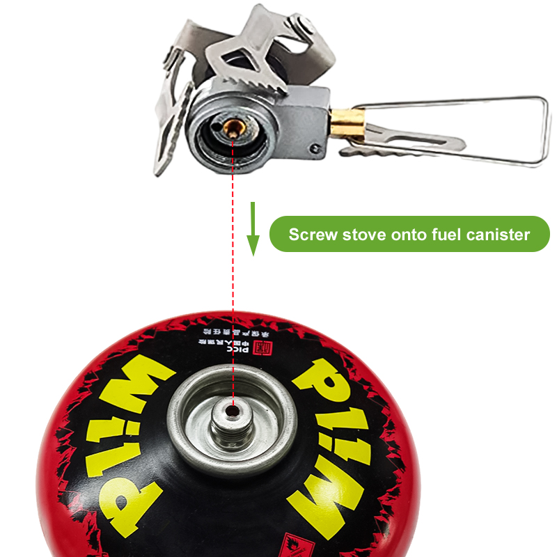 Ultralight Titanium Mini Camping Stove Portable Hiking Gas Burner