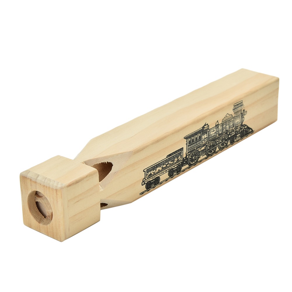 Wooden Train Whistle Classic Musical Toy for Kids, Perfect for Party Favors