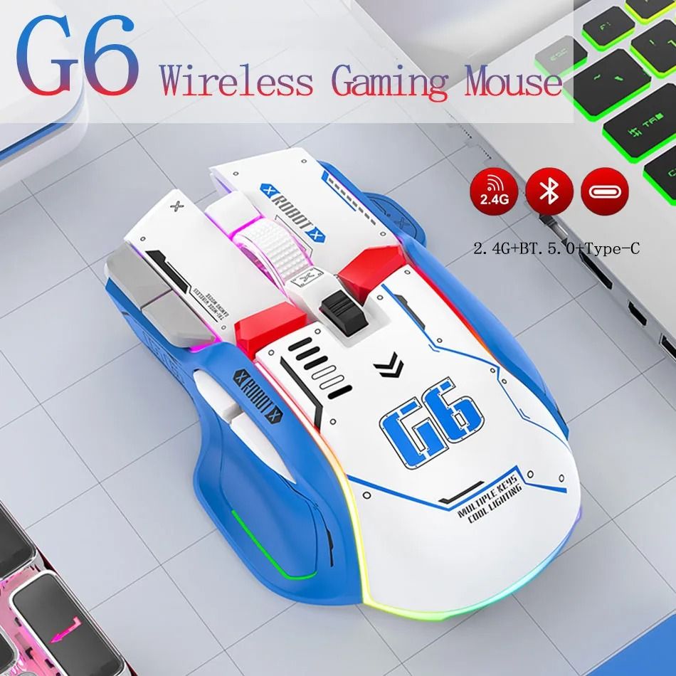 Tri-Mode Silent Wireless Gaming Mouse