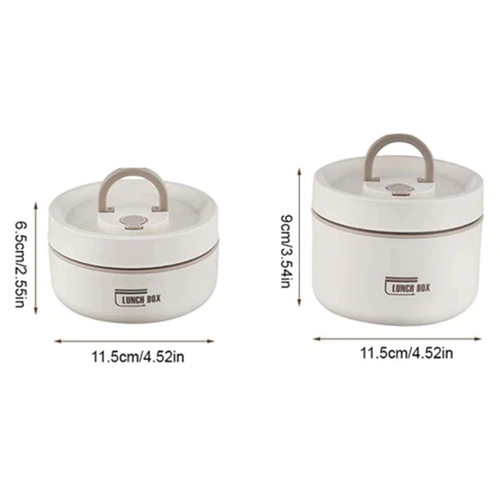 Stainless Steel Leakproof Lunch Box – Insulated Thermal Food Container with Folding Handle