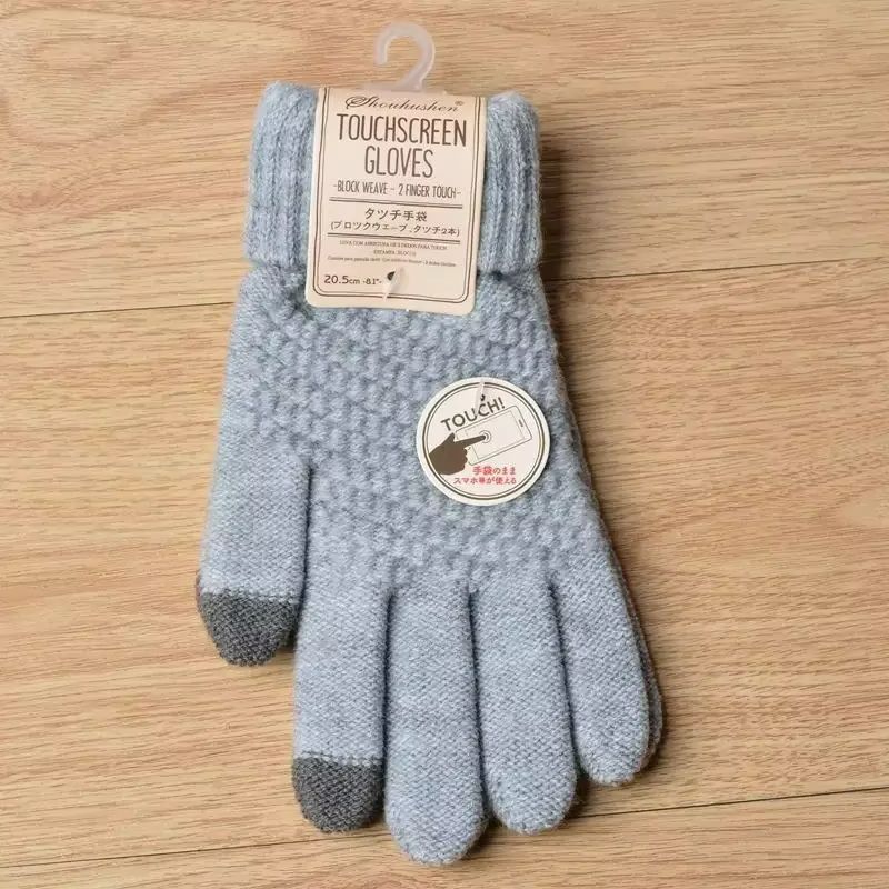 CozyTouch Winter Touch Screen Gloves – Unisex Warm Knit Full-Finger Mittens