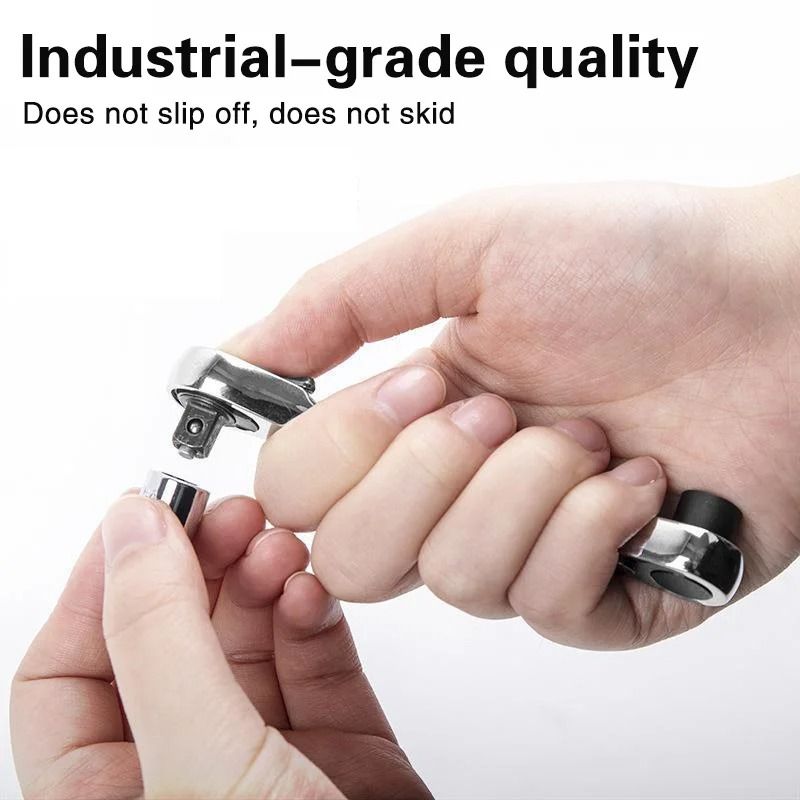 1/4 Inch Mini Ratchet Wrench 72 Tooth Double End Socket Tool