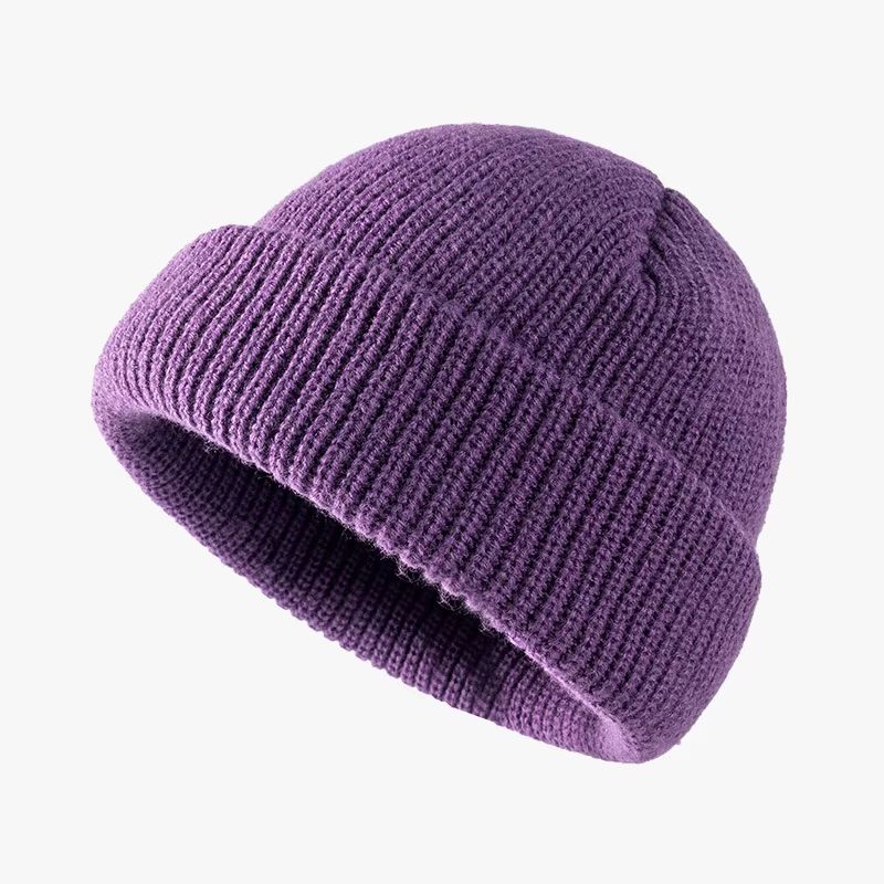 Unisex Knitted Melon Skin Winter Beanie Hat