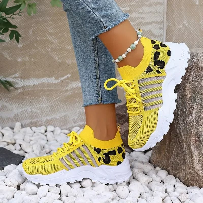 Leopard Print Breathable Sneakers
