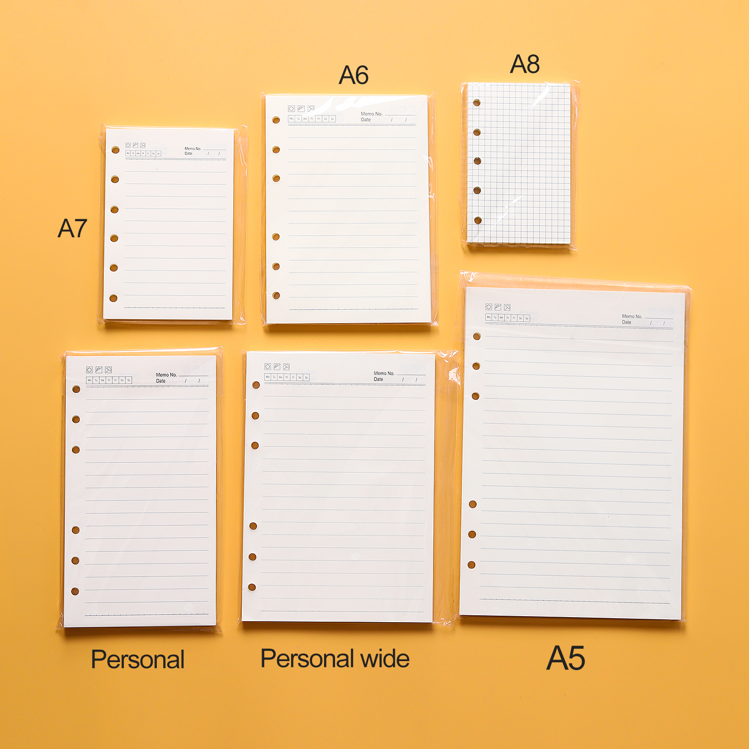 High Quality Ring Binder Notebook Insert Refills, Loose Leaf Spiral Diary Planner Paper, Durable Inner Core Paper