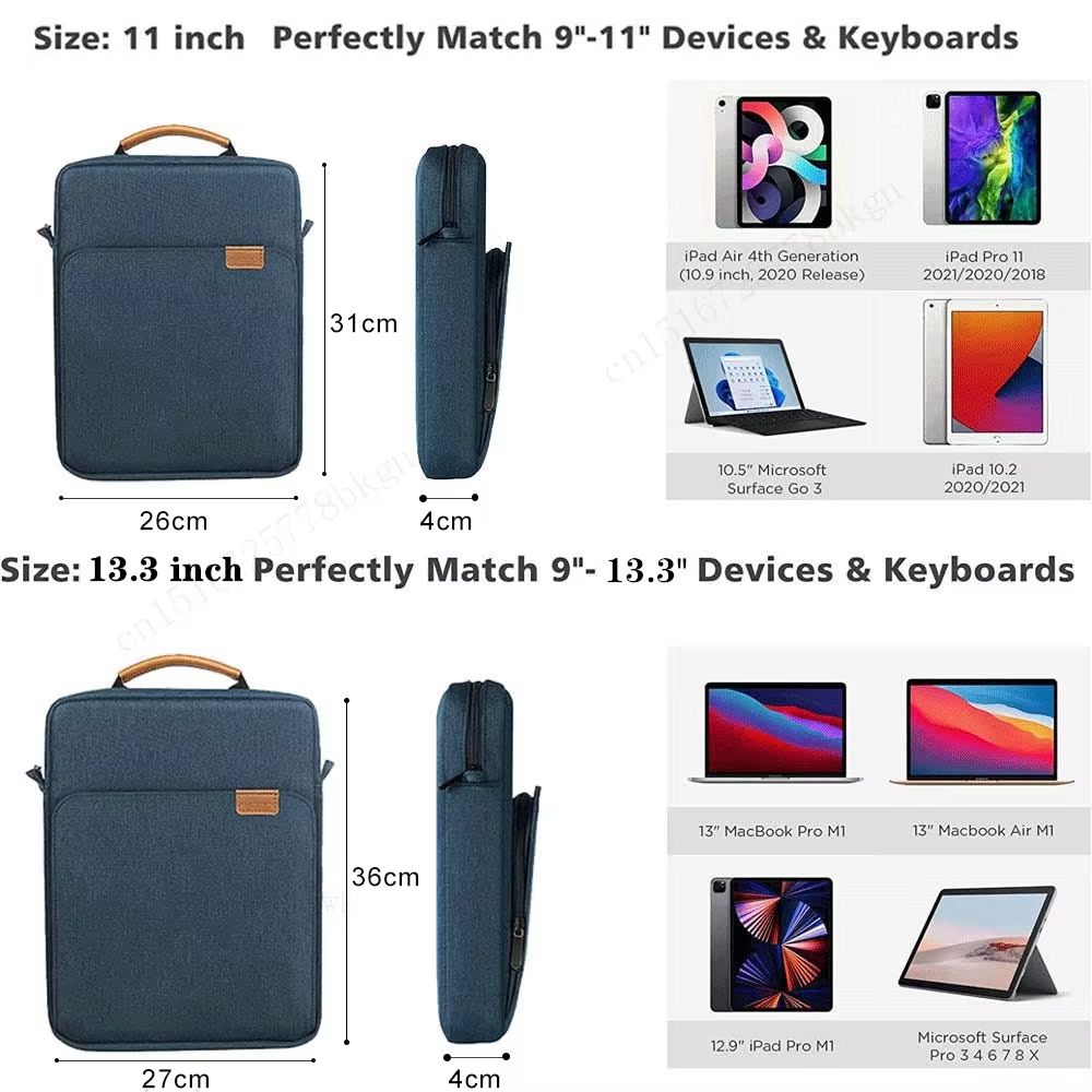 Protective Tablet Sleeve Bag for iPad Pro, iPad Air & Universal Tablets