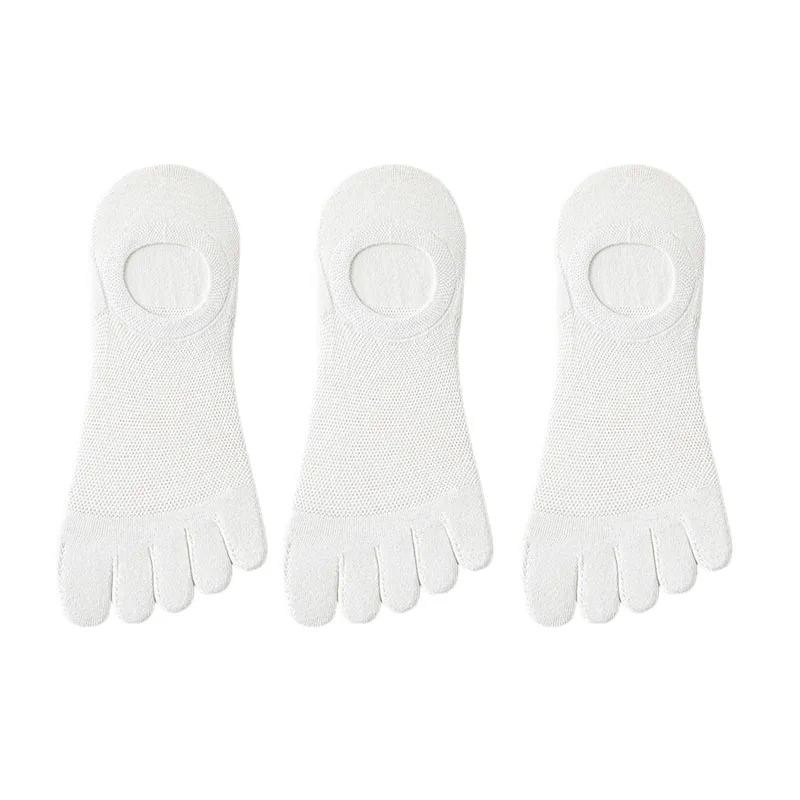 3 Pairs Mens Breathable Toe Socks Casual Finger Boat Socks