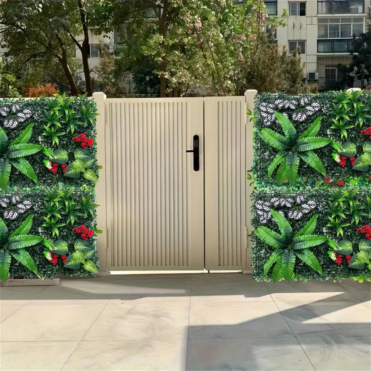 Tropical Artificial Green Wall Panel | 60cm Lush Vertical Garden for Outdoor Privacy & Indoor Bio-Decor