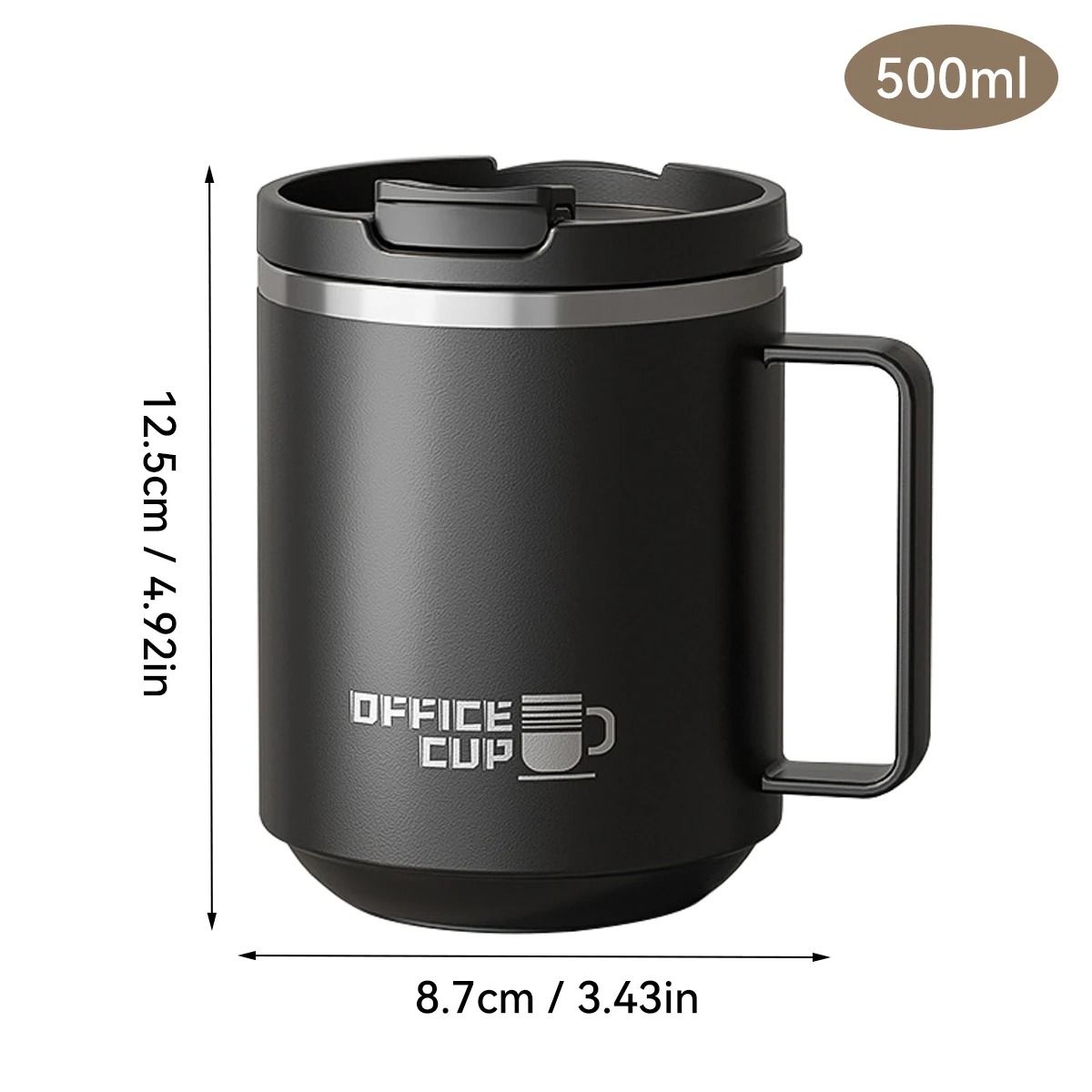 Insulated Stainless Steel Coffee Mug Double Wall Large Capacity Travel Cup