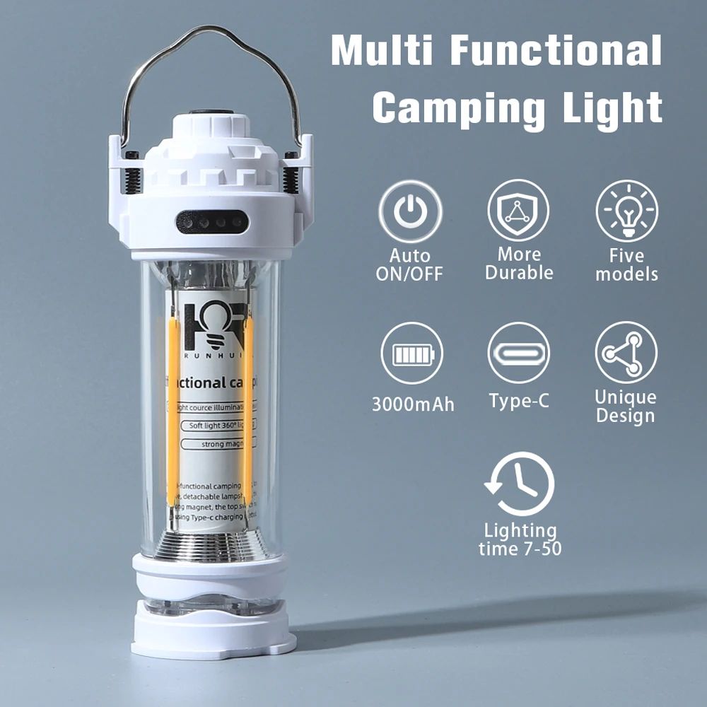 DOTWISE Retro LED Camping Lantern with 3000mAh Rechargeable Battery