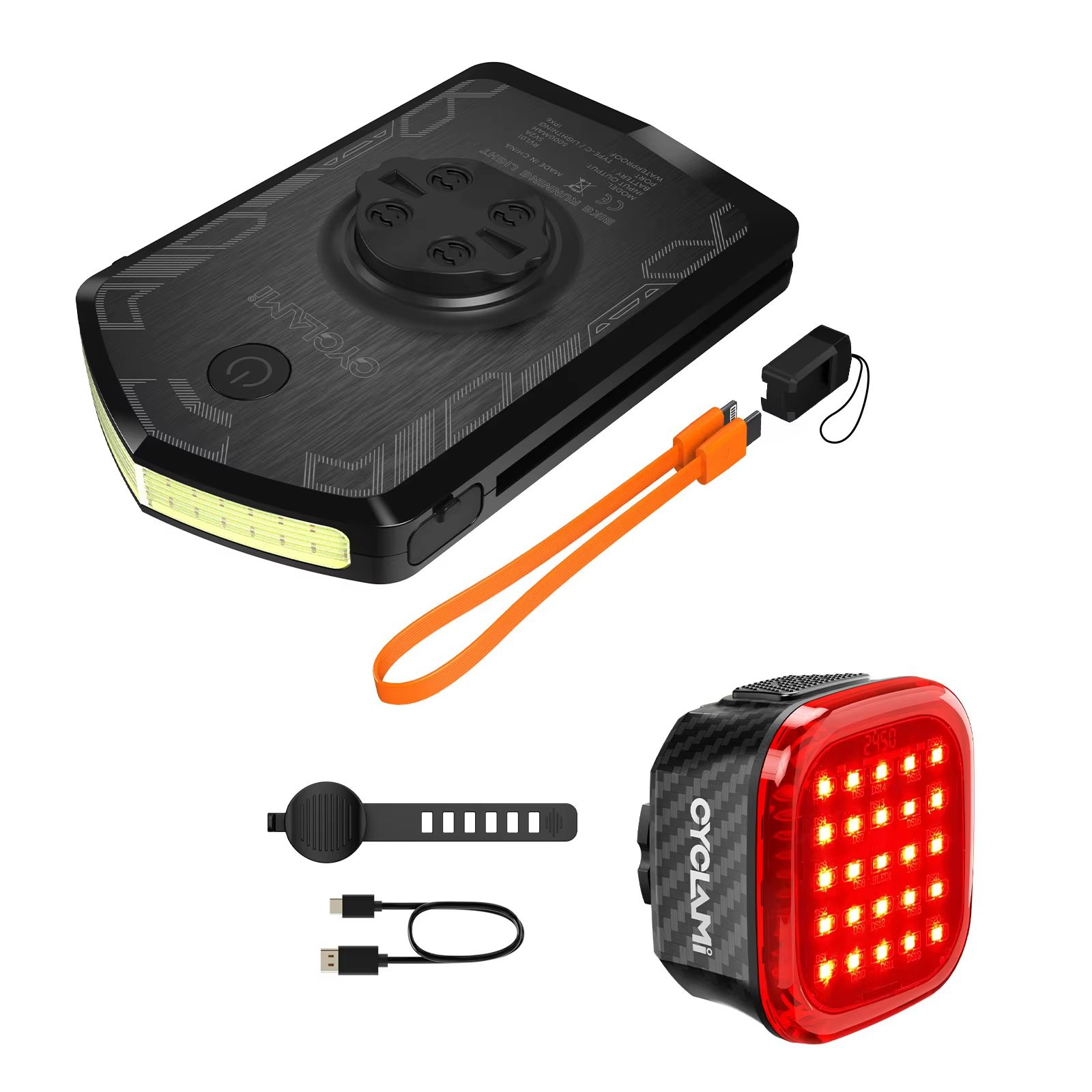 CYCLAMI RVL01 Rechargeable Bike Headlight – 5000mAh USB-C Front Bicycle Light Compatible with Garmin & XOSS