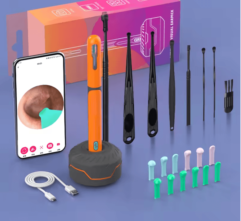HD Ear Cleaner with Camera and USB C Rechargeable Otoscope Tool Set